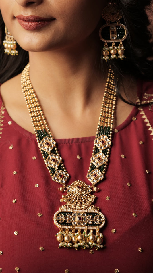 Kundan Heritage Long Necklace Set