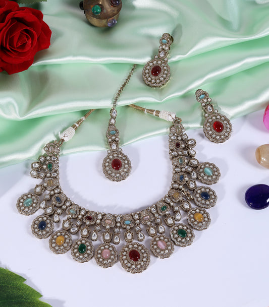 Sabyasachi Inspired Kundan Statement Necklace Set