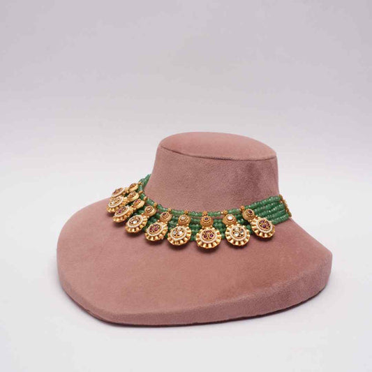 Mint rajwada necklace