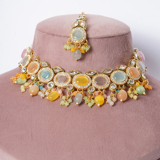 Carnival Jewellery Multicolor Polki Necklace