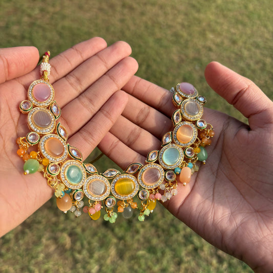 Carnival Jewellery Multicolor Polki Necklace