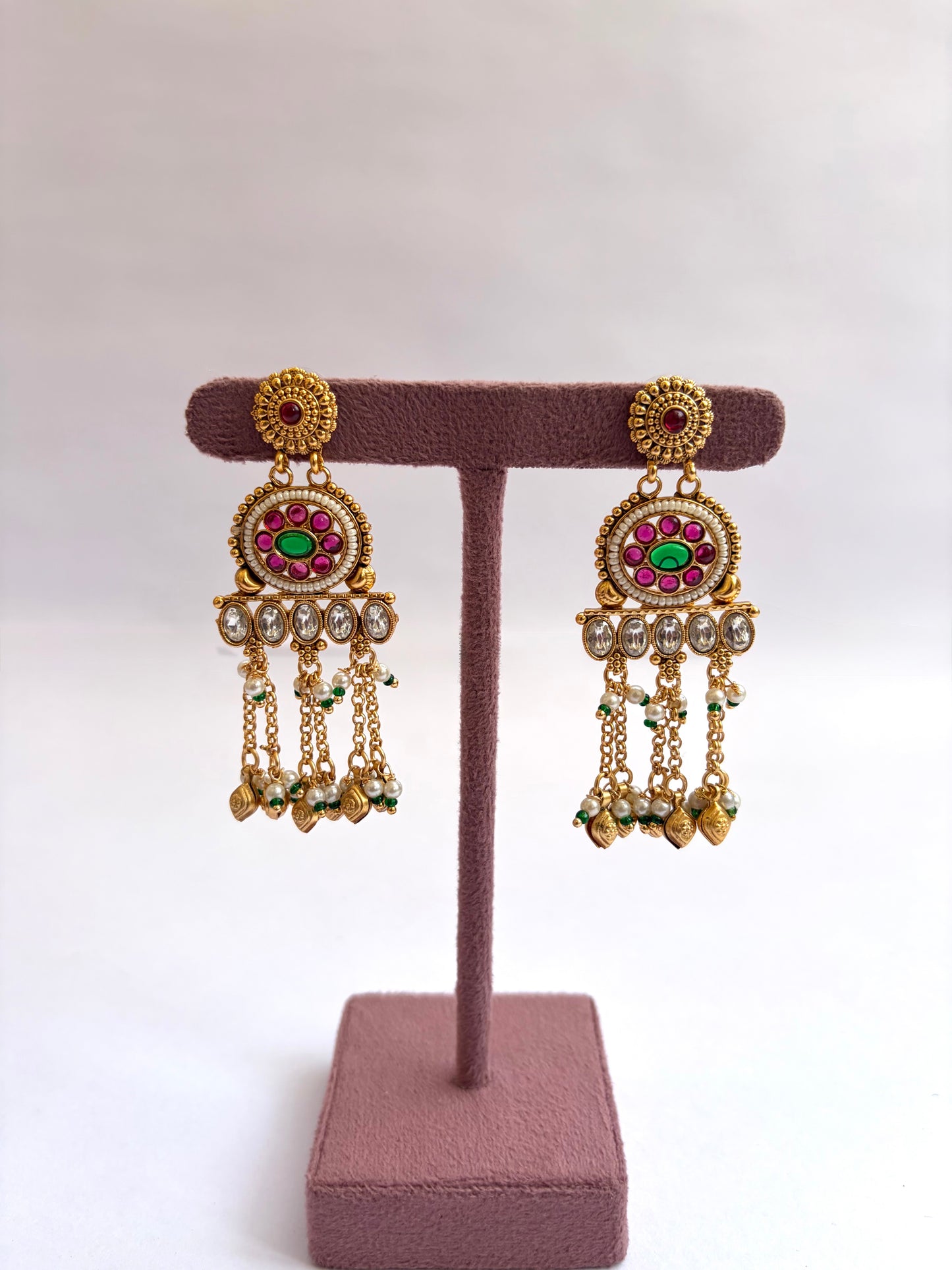 Heritage Collar Necklace With Falling Ghunhroo Design