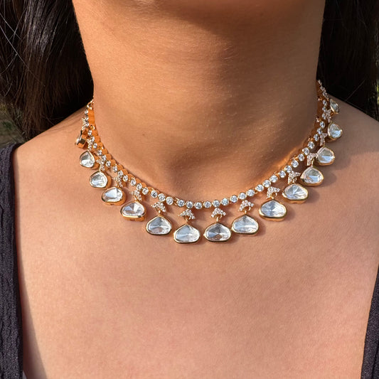 Foil Kundan Cocktail Necklace