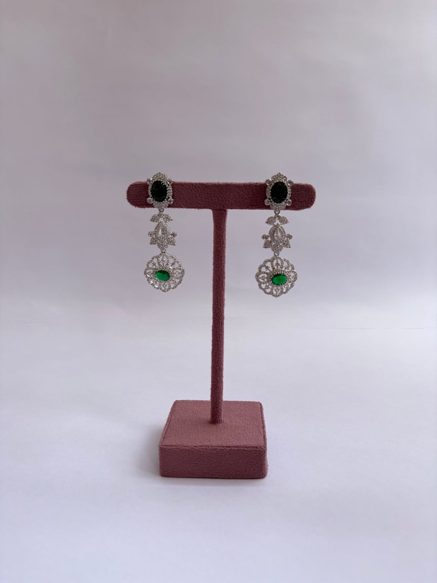 Diamond Layered Emerald Statement Necklace