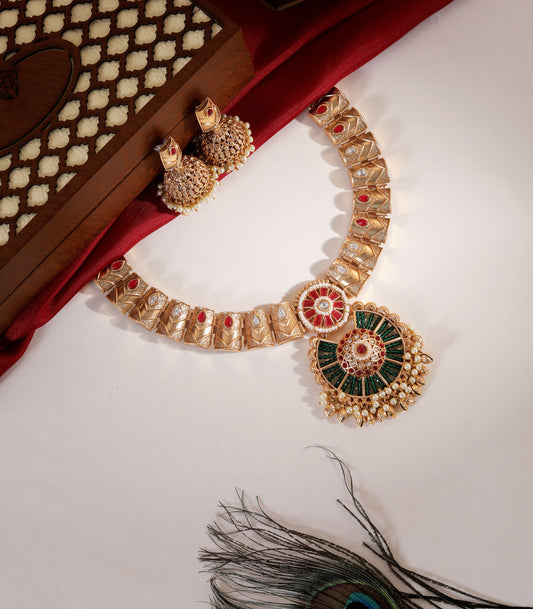 Heritage Kundan Polki Pendant Necklace