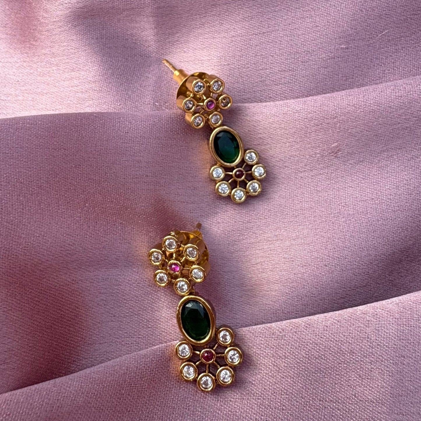 Emerald Blossom Polki Victoria Necklace