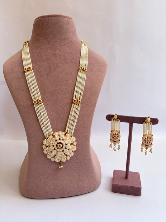 Vintage Pearl Mala Gold Plated Set