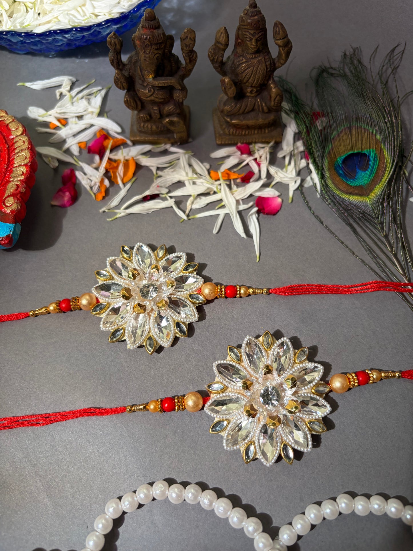 Crystal Floral Designer Rakhi