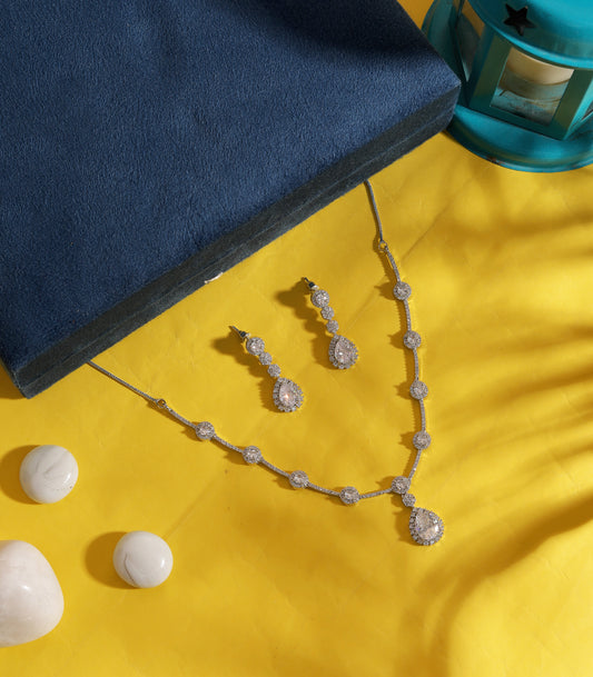 Minimal Diamond Chain Necklace