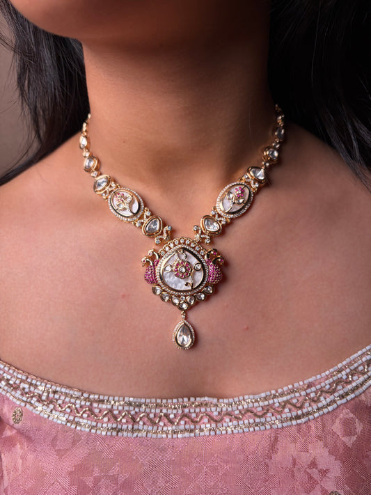 Simple Moissanite Pendant Necklace Design