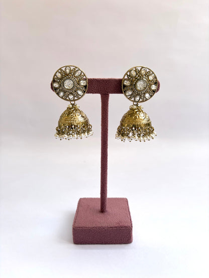 Trending Kundan Diamond-Looking Jhumka (Circle)