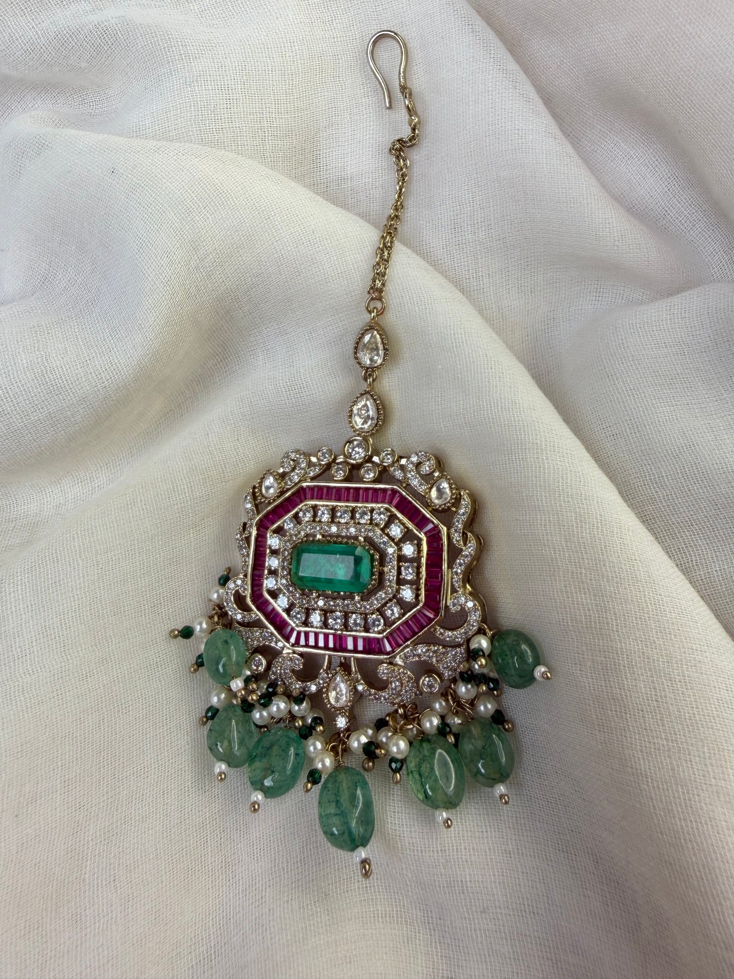 Multi Layer Pearl Moissanite Bridal Necklace