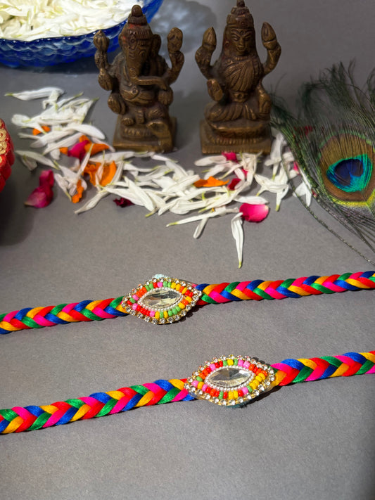 Multicolor Evil Eye Rakhi