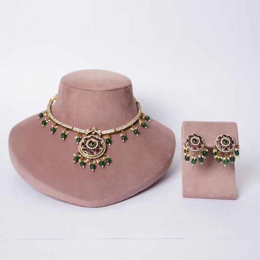 Royal vintage Emerald ruby Polki Heritage Choker