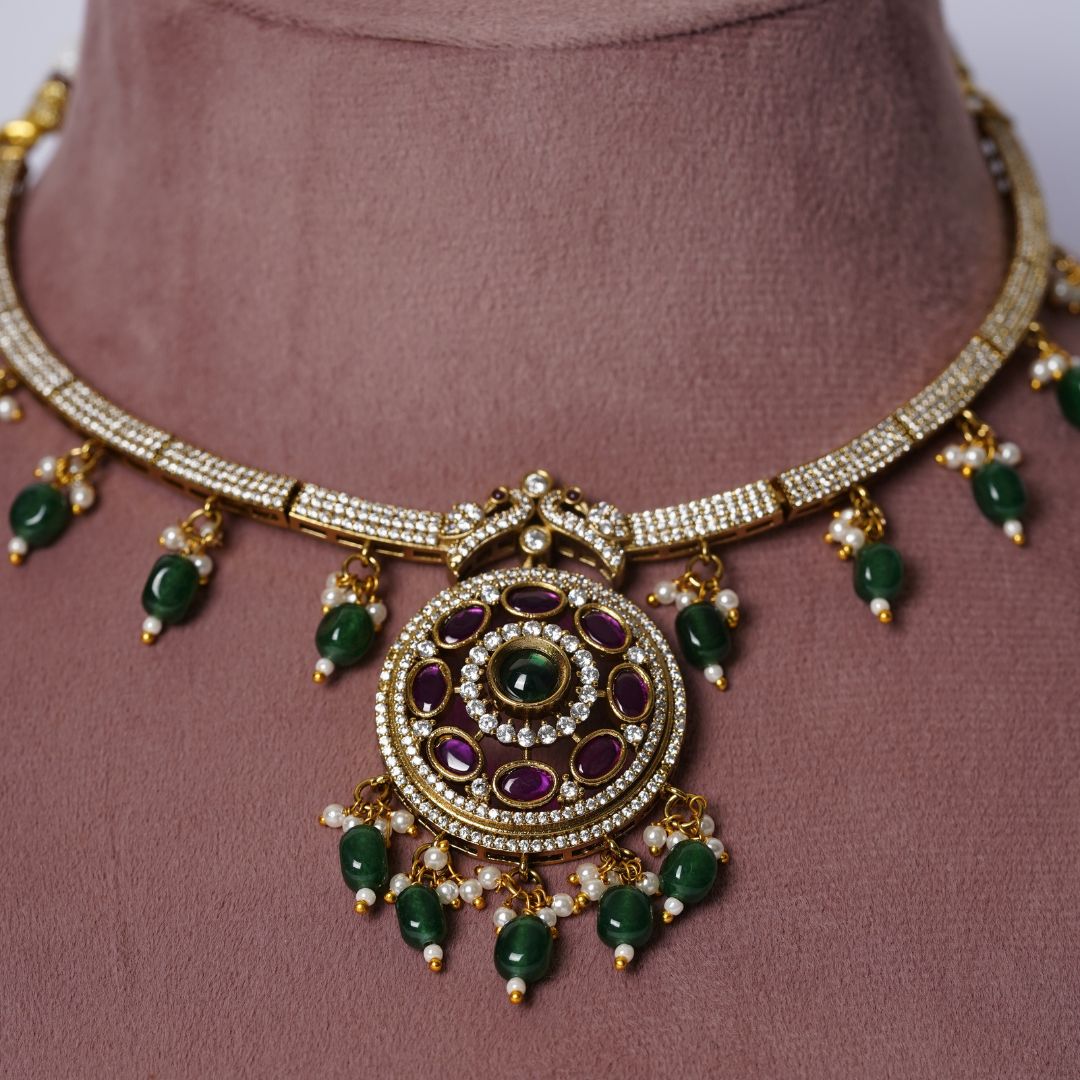 Royal vintage Emerald ruby Polki Heritage Choker