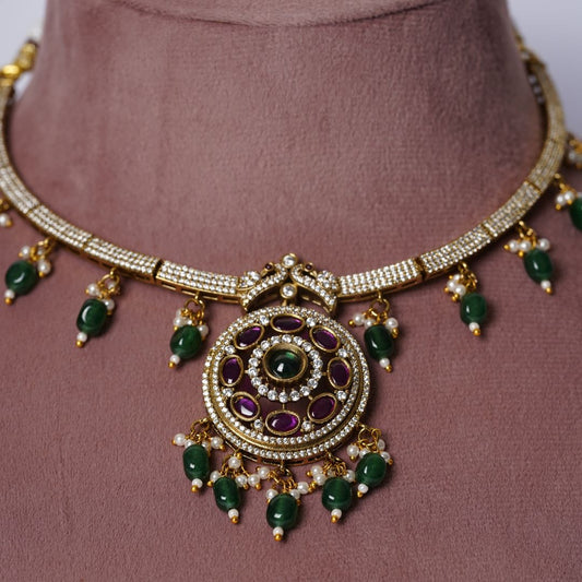 Royal vintage Emerald ruby Polki Heritage Choker