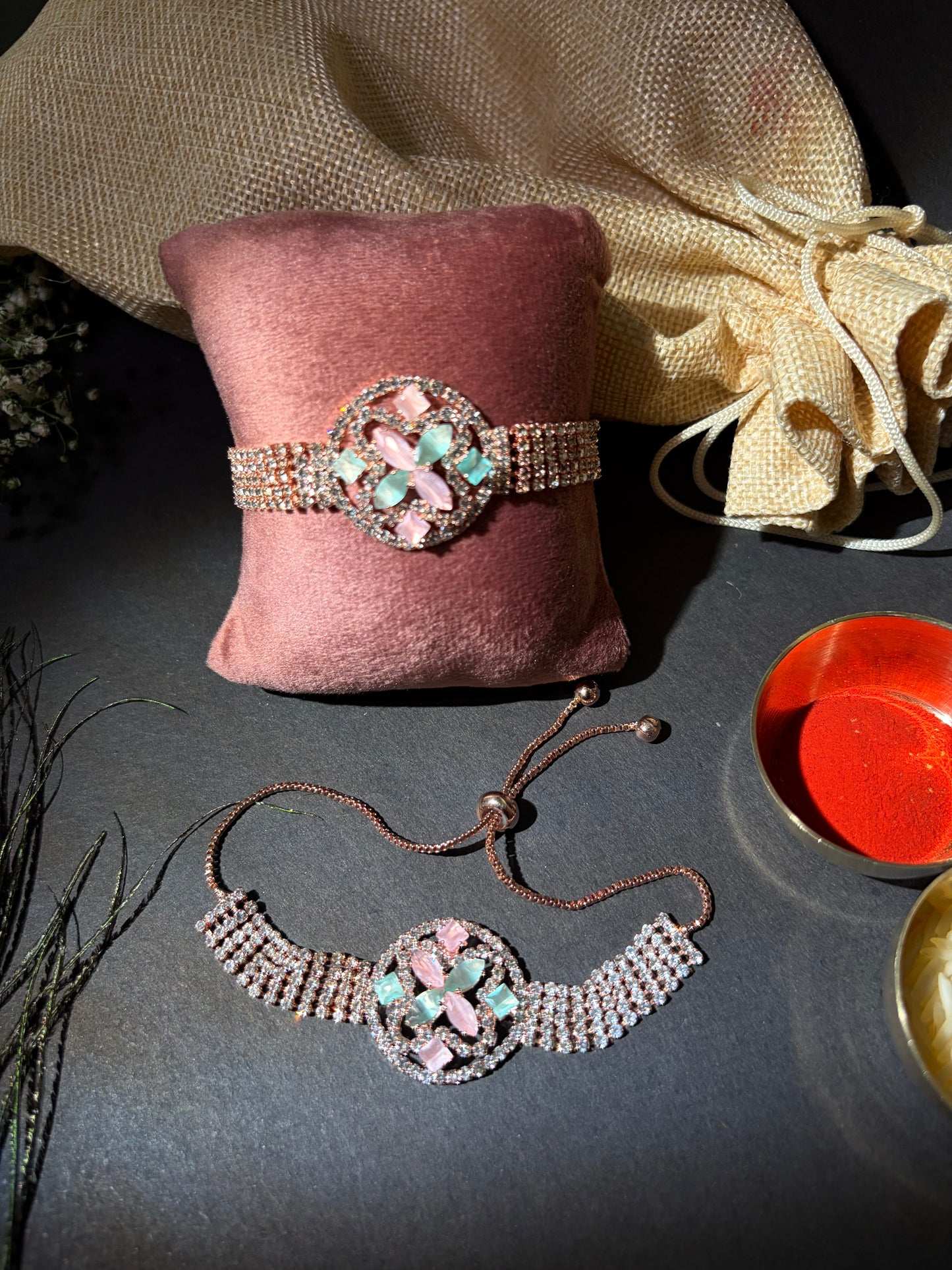 Rose Gold Stone Bracelet