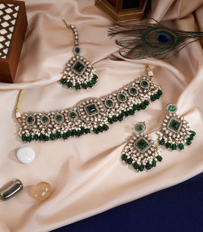 Green Kundan Choker Necklace