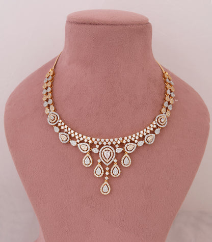 Diamond Drop Necklace Set