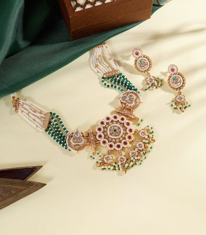 Traditional Kundan Pendant Necklace Set
