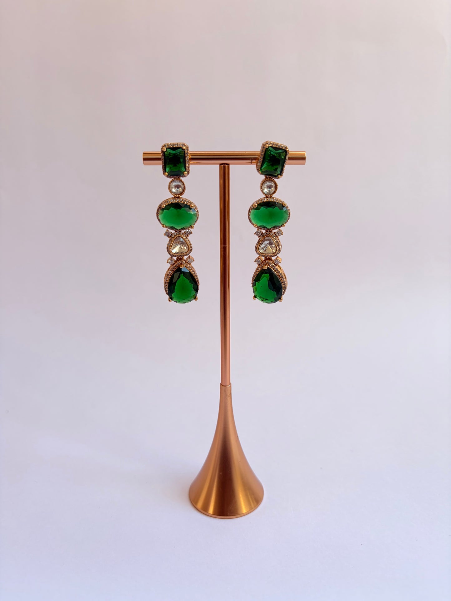 Multi Layer Green Moissanite Beads Necklace