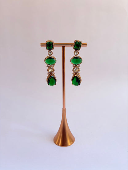 Multi Layer Green Moissanite Beads Necklace