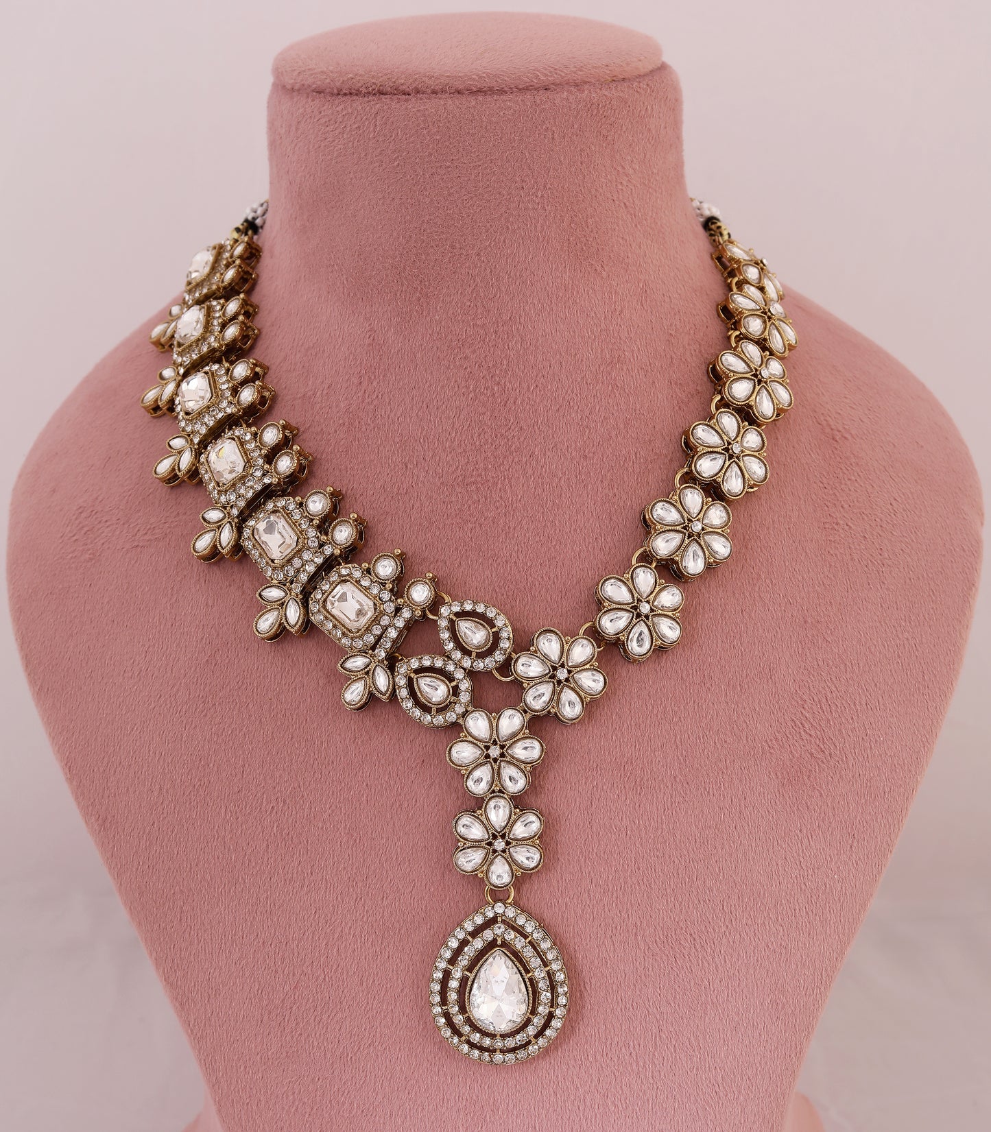 Kundan Drop Pendant Necklace