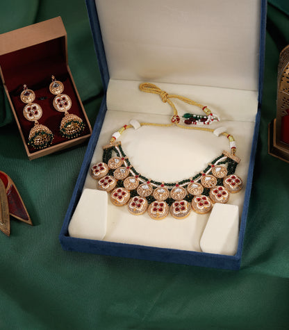 Traditional Kundan Coin Necklace