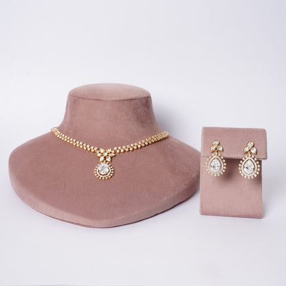 Moissanite Polki pendal necklace