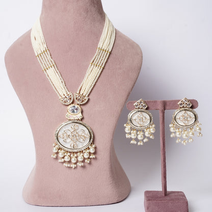 Classic MOP Beaded long mala Set