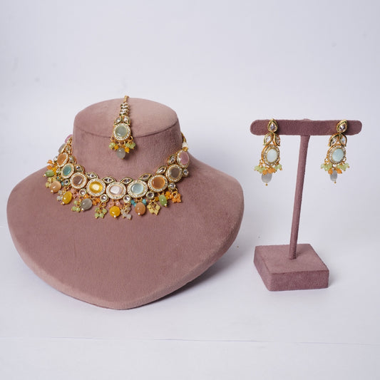 Carnival Jewellery Multicolor Polki Necklace