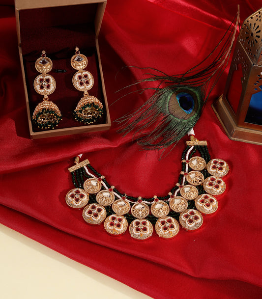 Traditional Kundan Coin Necklace