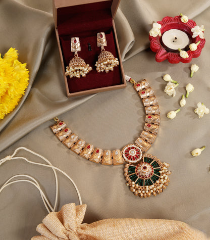 Heritage Kundan Polki Pendant Necklace