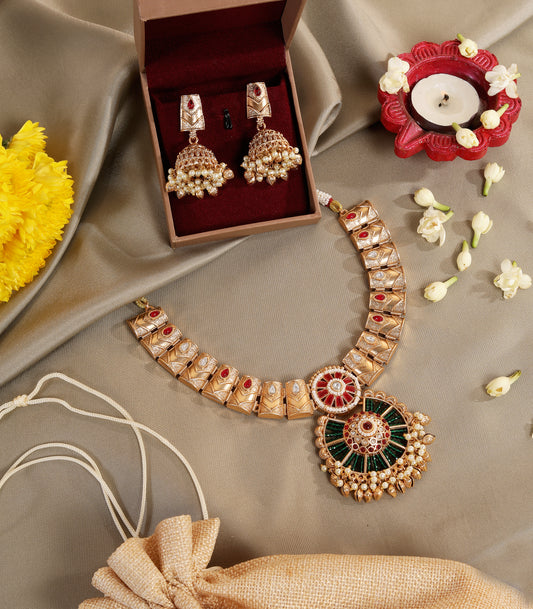 Heritage Kundan Polki Pendant Necklace