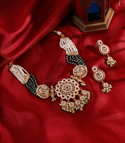 Traditional Kundan Pendant Necklace Set