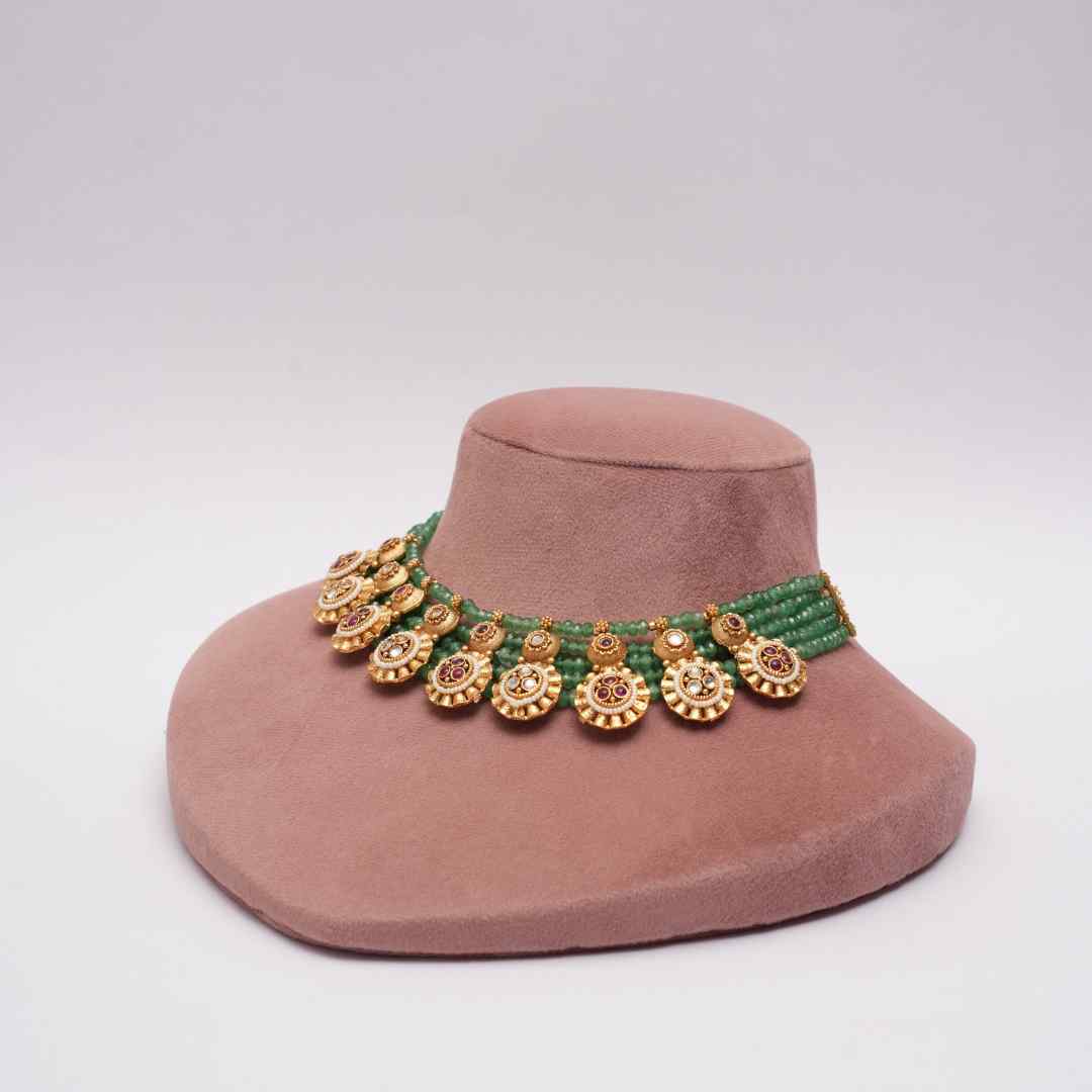 Mint rajwada necklace