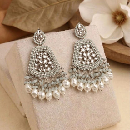 Royal Kundan Pearl kashmiri Earrings