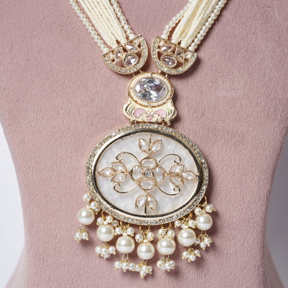 Classic MOP Beaded long mala Set