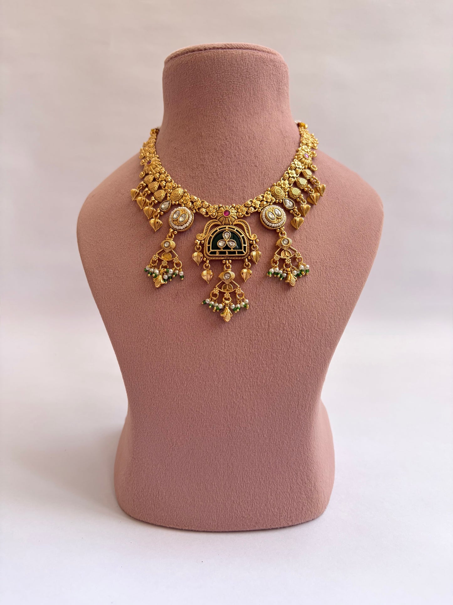 Heritage Ghungroo Collar Necklace Gold Finish
