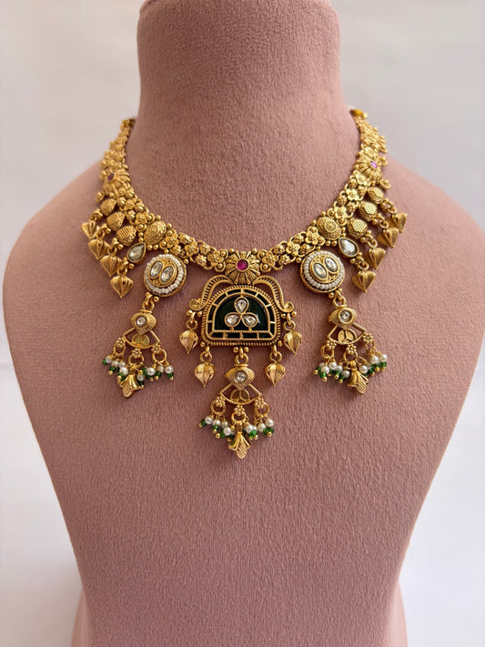 Heritage Ghungroo Collar Necklace Gold Finish
