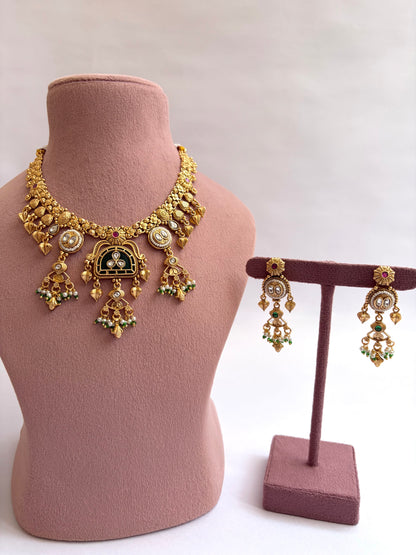 Heritage Ghungroo Collar Necklace Gold Finish