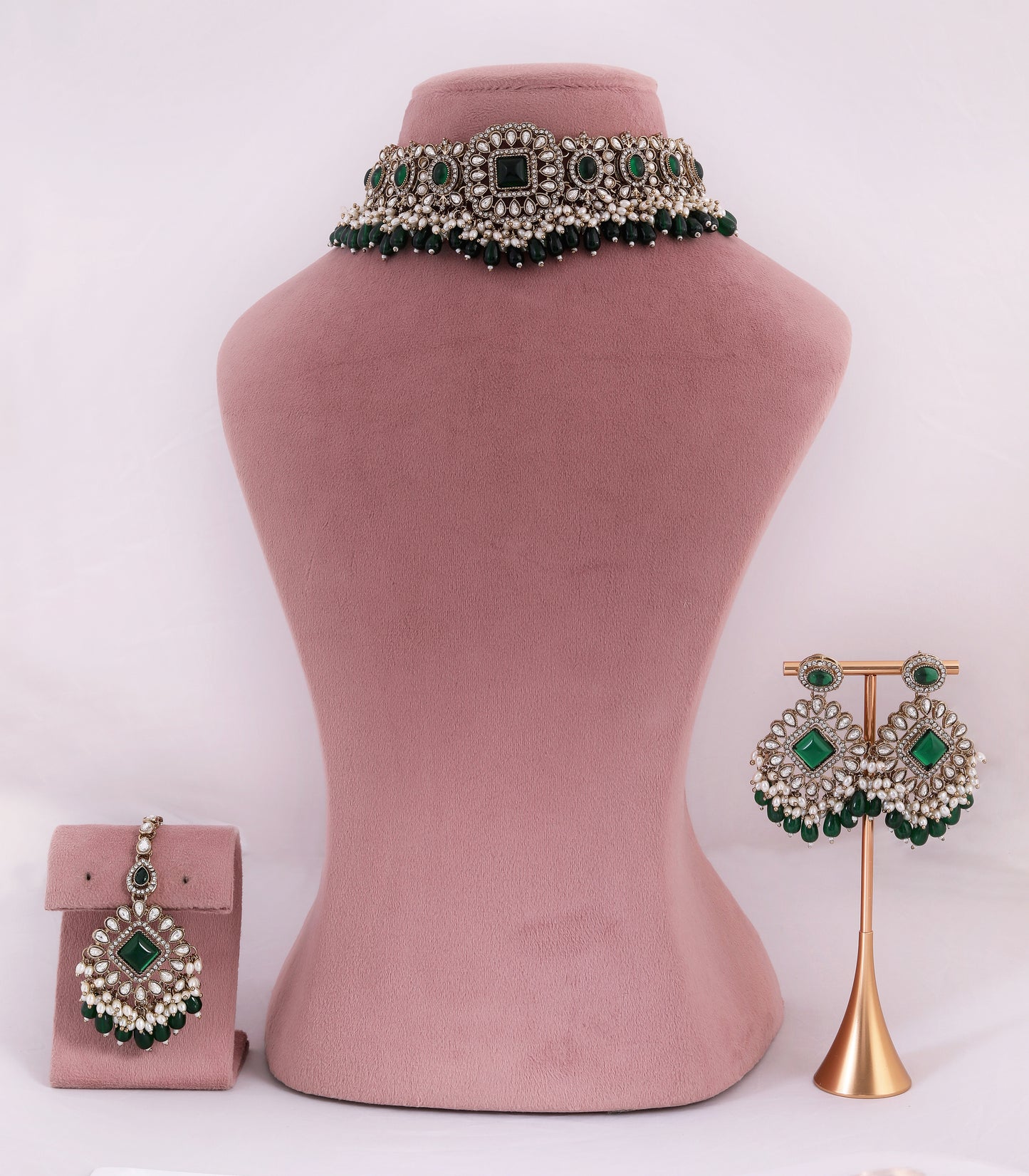 Green Kundan Choker Necklace