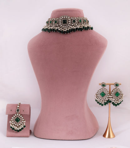 Green Kundan Choker Necklace