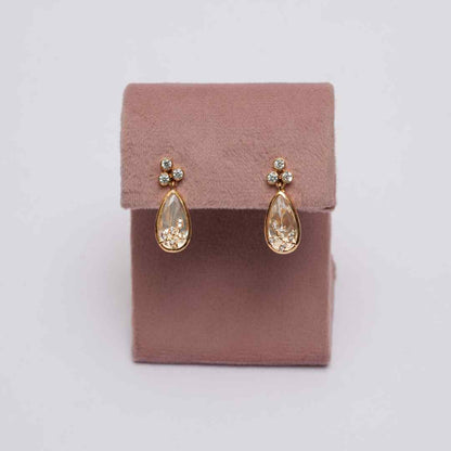 Moissanite Droplet Foil Kundan Cocktail Necklace