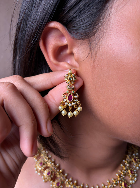 South Indian Style Temple Jewellery Necklace
