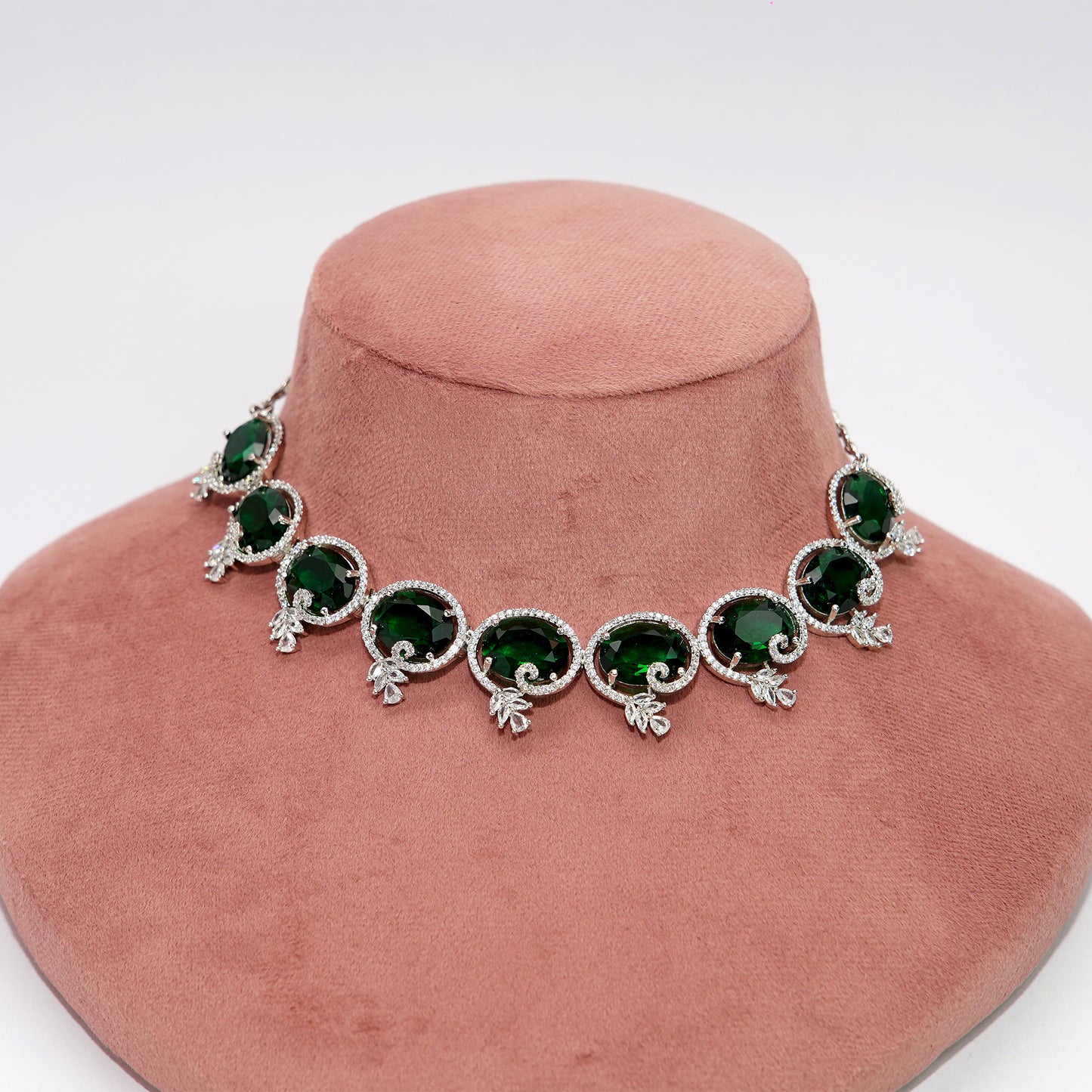 American Diamond Minimal Necklace Set