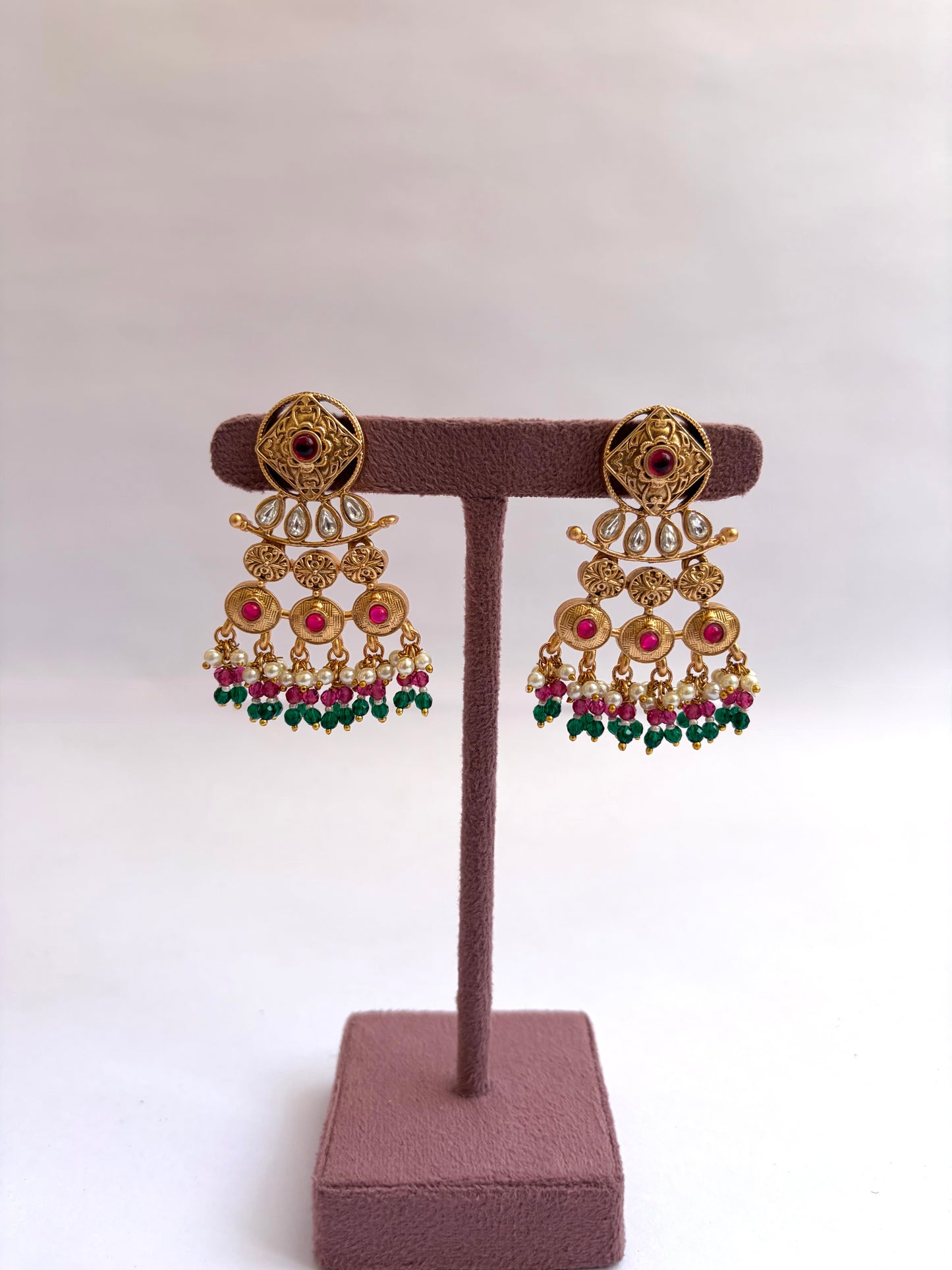 Heritage Long Necklace Pearl Manak Panna