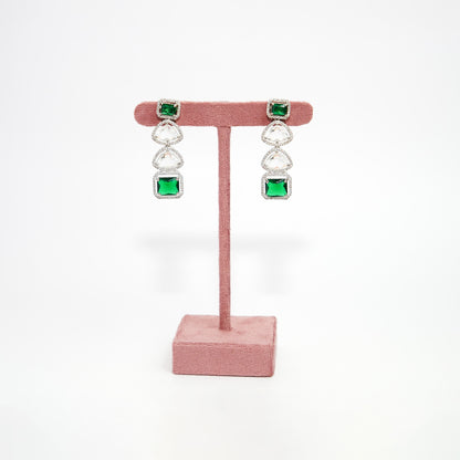 Three layered American Diamond Bridal with a rani haar