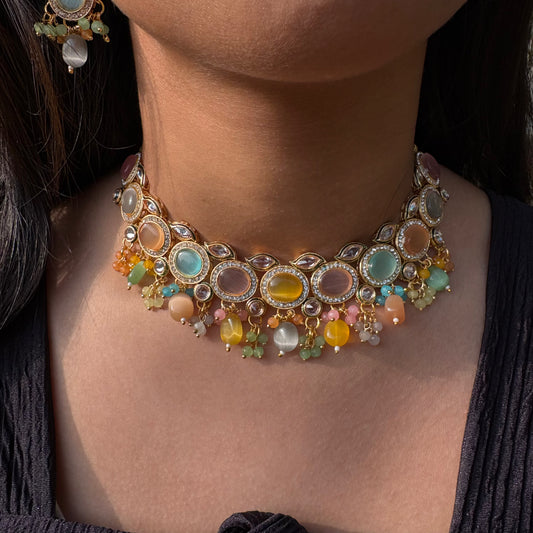 Carnival Jewellery Multicolor Polki Necklace