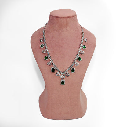 Three layered American Diamond Bridal with a rani haar